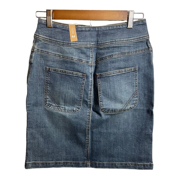 prAna Broadway Denim A-Line Skirt in True Blue Size 2 NWT - Picture 4 of 11